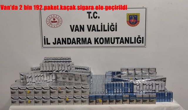 Van’da 2 bin 192 paket kaçak sigara ele geçirildi