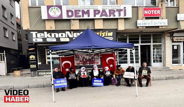 Muş'ta evlat nöbeti sürüyor: "Barış oldu, geri dönün!"