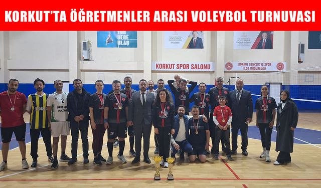 Korkut'ta öğretmenler voleybol turnuvasında buluştu
