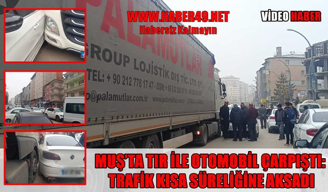Muş’ta korkutan kaza: TIR ile otomobil çarpıştı