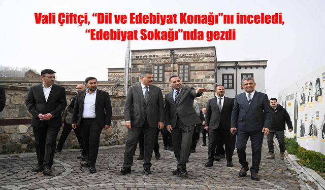 Vali Çiftçi, Dil ve Edebiyat Konağı’nda İncelemelerde Bulundu