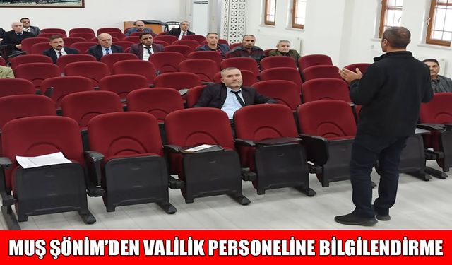 Muş ŞÖNİM’den "Aile İçi ve Kadına Yönelik Şiddetle Mücadele” eğitimi