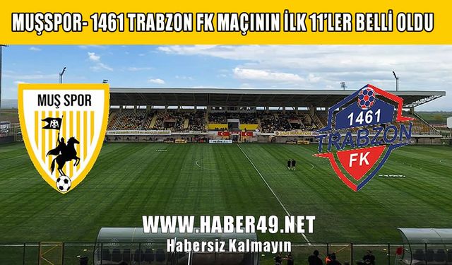 Muş Şehir Stadı’nda büyük heyecan: İlk 11'ler belli oldu