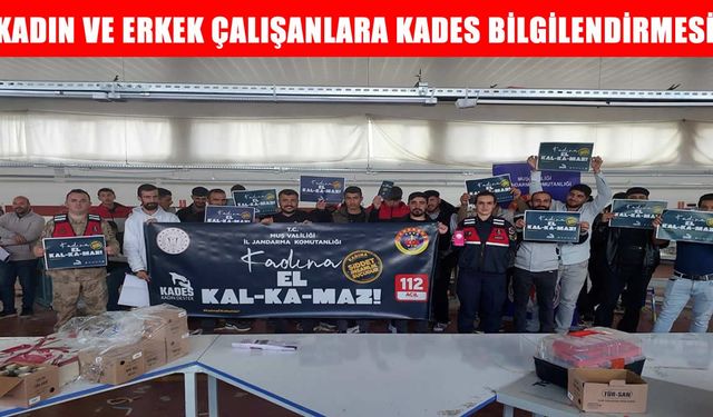 Muş’ta jandarmadan tekstil çalışanlarına KADES ve 6284 sayılı kanun tanıtımı