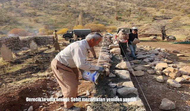 Derecik'te vefa örneği: Şehit mezarlıkları yeniden yapıldı