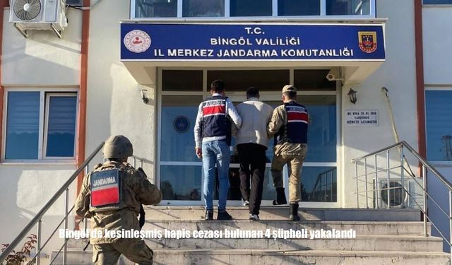 Bingöl'de kesinleşmiş hapis cezası bulunan 4 şüpheli yakalandı