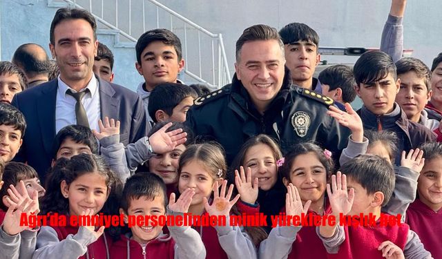 Ağrı'da emniyet personelinden minik yüreklere kışlık bot