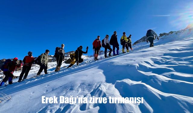 Erek Dağı'na zirve tırmanışı