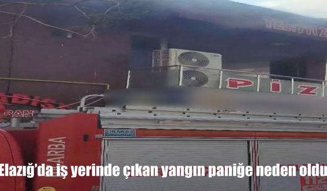 Elazığ'da iş yerinde çıkan yangın paniğe neden oldu