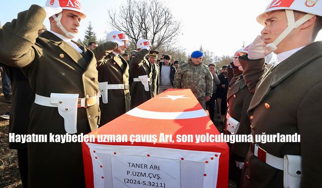 Hayatını kaybeden uzman çavuş Arı, son yolculuğuna uğurlandı