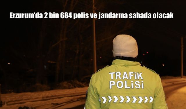 Erzurum’da 2 bin 684 polis ve jandarma sahada olacak