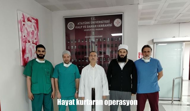 Erzurum'da hayat kurtaran operasyon