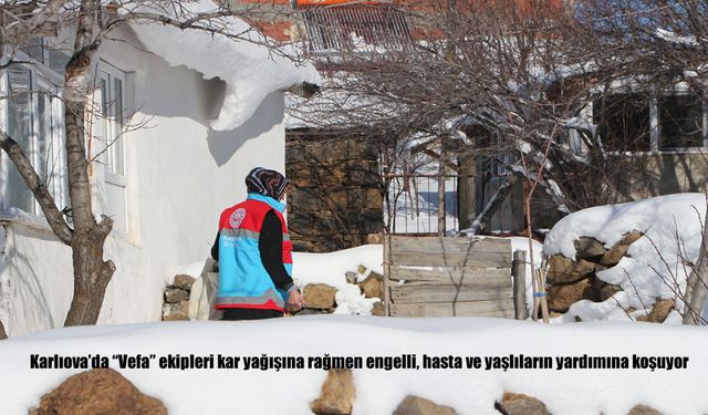 Karlıova'da "Vefa" ekipleri kar yağışına rağmen engelli, hasta ve yaşlıların yardımına koşuyor