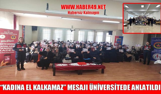 MAUN’da “Gençlerle Jandarma Buluşması” semineri düzenlendi