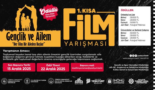 Malatya’da 1. Kısa Film Festivali İçin Son Başvuru 15 Aralık