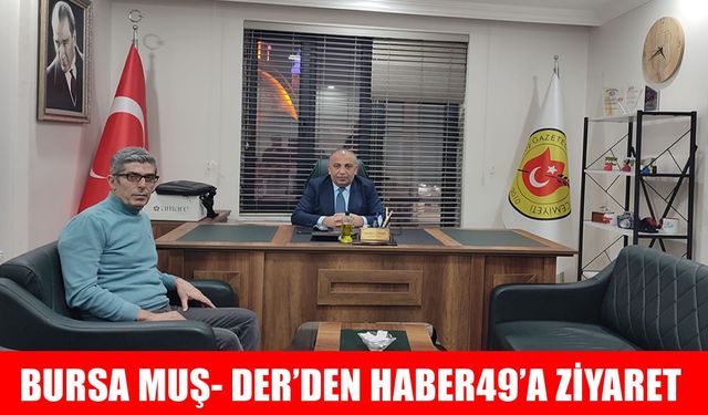 Bursa MUŞ DER’den Haber49’a nezaket ziyareti