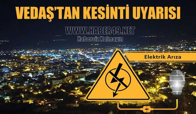 Muş’ta 25 Aralık’ta planlı elektrik kesintisi yaşanacak
