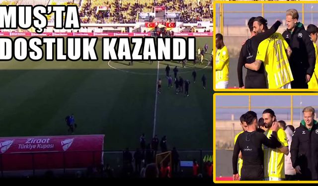 Muşspor kaybetti, dostluk kazandı: Maç sonu örnek centilmenlik görüntüleri
