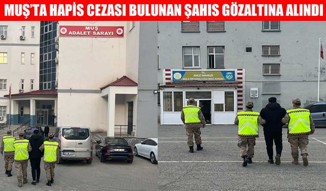 Muş’ta 3 yıl hapis cezasıyla aranan şahıs yakalanarak cezaevine gönderildi
