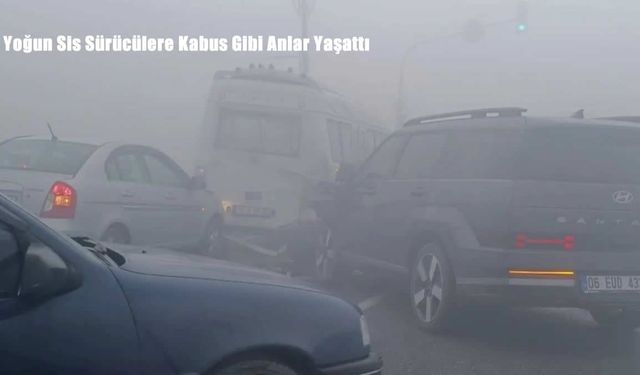 İğdır’da Yoğun Sis Zincirleme Trafiğe Neden Oldu