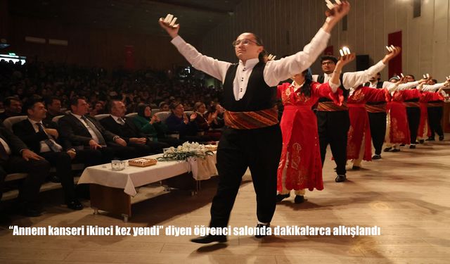 "Annem kanseri ikinci kez yendi" diyen öğrenci salonda dakikalarca alkışlandı