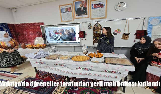 Malatya'da öğrenciler tarafından yerli malı haftası kutlandı