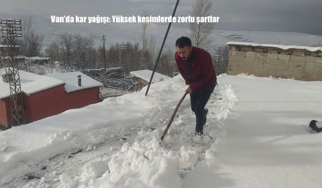 Van'da kar yağışı: Yüksek kesimlerde zorlu şartlar