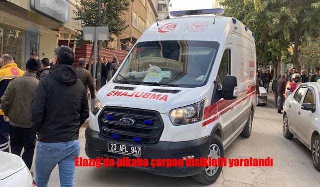 Elazığ'da bisikletli, pikaba çarptı; yaralandı