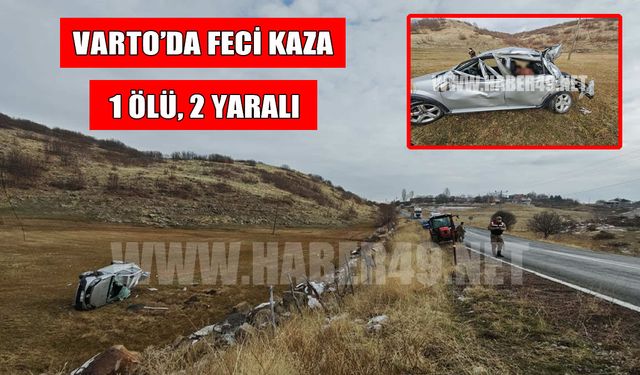 Varto’da otomobil takla attı: 1 ölü, 2 yaralı