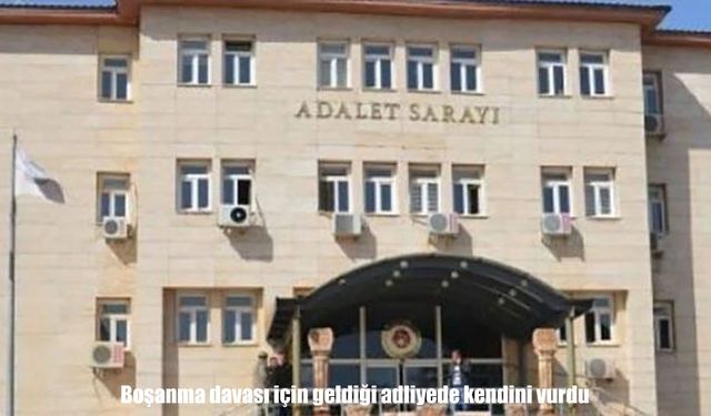 Boşanma davası için adliyeye giden polis memuru kendini vurdu