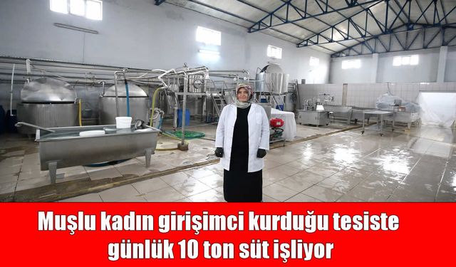 Muşlu Kadın Girişimci Günde 10 Ton Süt İşliyor