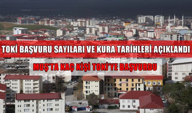 Muş’tan kaç kişi TOKİ'ye başvurdu, kura çekimi ne zaman?
