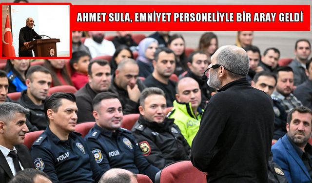 Muş'ta Polis Başmüfettişi Ahmet Sula'dan meslektaşlarına moral semineri