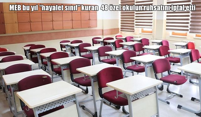 MEB’den ‘hayalet sınıf’lara yaptırım: 48 özel okulun ruhsatı iptal edildi