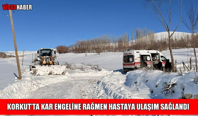 Korkut’ta kapalı köy yolu açıldı, 22 yaşındaki genç hastaneye ulaştırıldı
