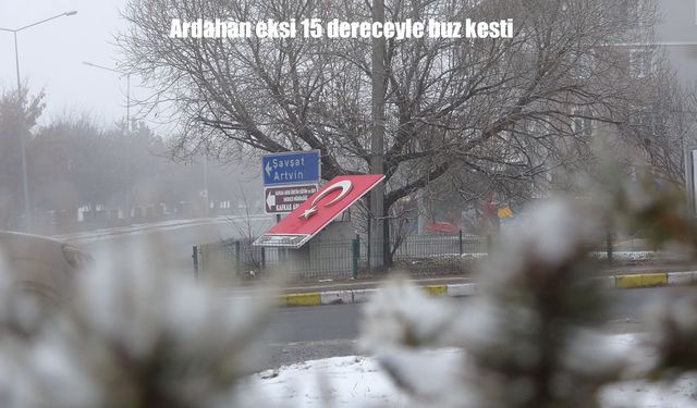 Ardahan eksi 15 dereceyle buz kesti