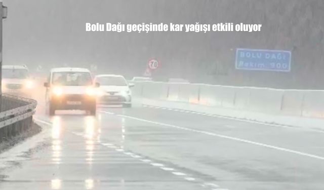 Bolu Dağı beyaza büründü: Yağmur yerini kara bıraktı