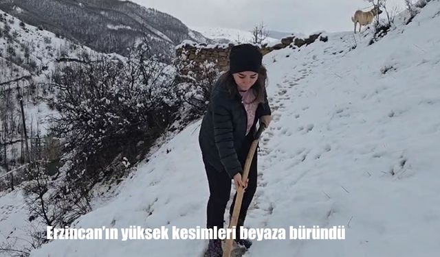 Erzincan’ın yüksek kesimleri beyaza büründü