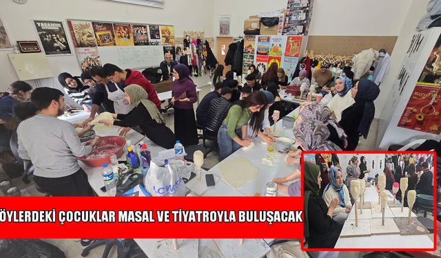 MAUN öğrencilerinden çocuklara kuklalarla masal gösterisi