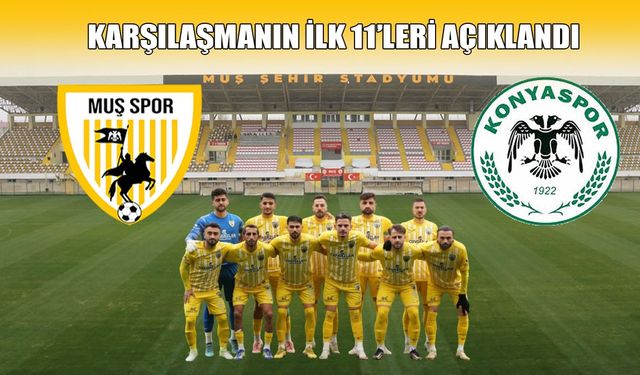 Muş'ta kupa heyecanı başlıyor: İlk 11’ler açıklandı