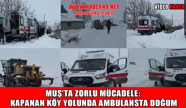 Muş İl Özel İdaresi ekipleri hamile kadın için seferber oldu