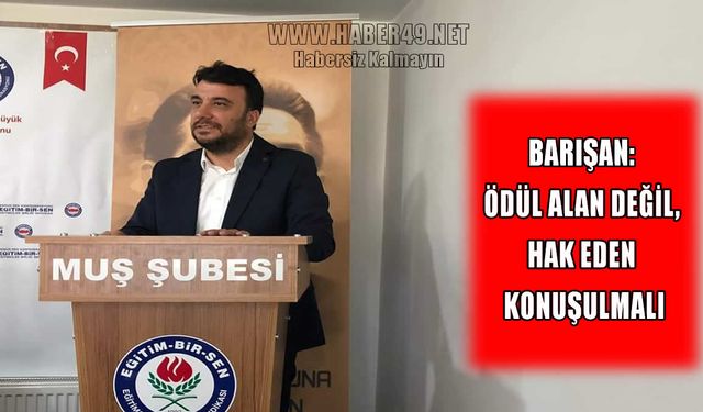 Başkan Barışan’dan ödül adaleti vurgusu: "Vicdanları yaralamayan bir sistem şart"
