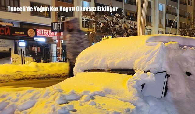 Tunceli’de Yoğun Kar Hayatı Olumsuz Etkiliyor
