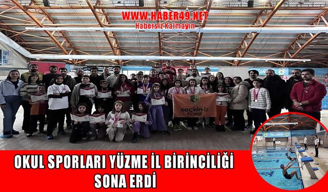 Muş’ta okul sporları yüzme il birinciliği müsabakaları sona erdi