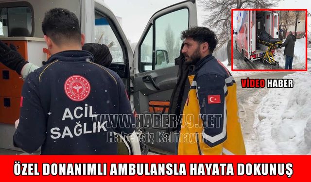 Muş’ta kilolu hasta için özel ambulans devreye girdi