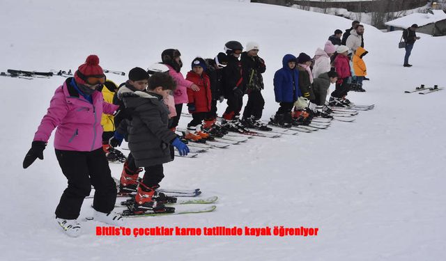 Tatilde Kayak Heyecanı: Bitlis’te Çocuklara Temel Eğitim Veriliyor
