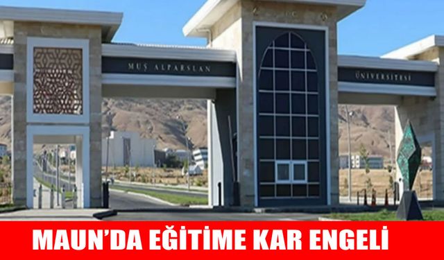 Muş Alparslan Üniversitesi’nde kar tatili: Eğitime bir gün ara verildi