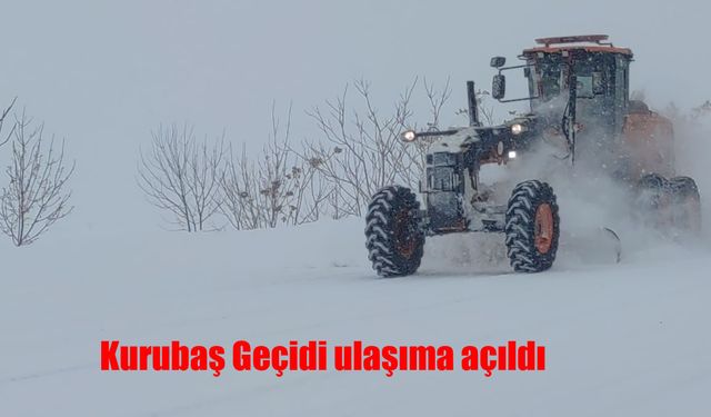 Kurubaş Geçidi ulaşıma açıldı
