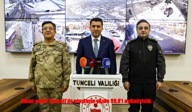 Tunceli’de asayiş verileri açıklandı: Suçta dikkat çekici düşüş