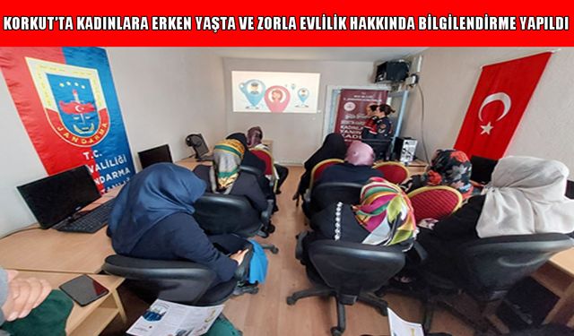 Korkut’ta jandarma kadınlara KADES'i tanıttı
